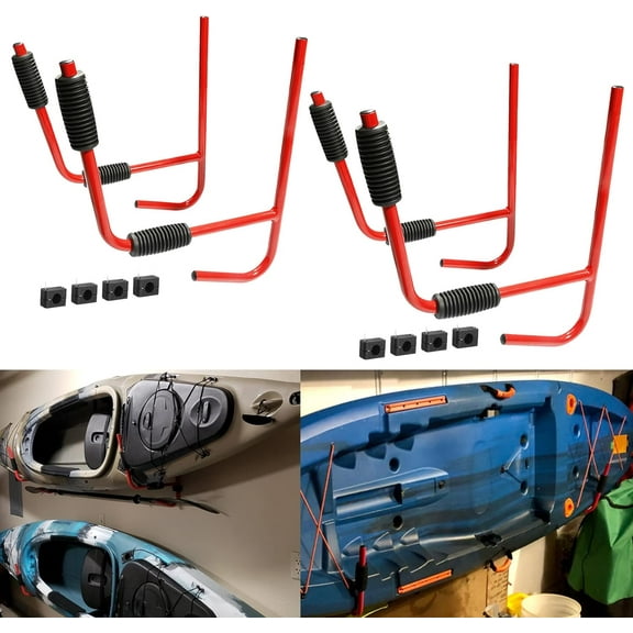 Tengchang Kayak Storage Rack Kayak Wall Mount Racks Surfboard Steel Ladder Canoe Folding Hood Hanger