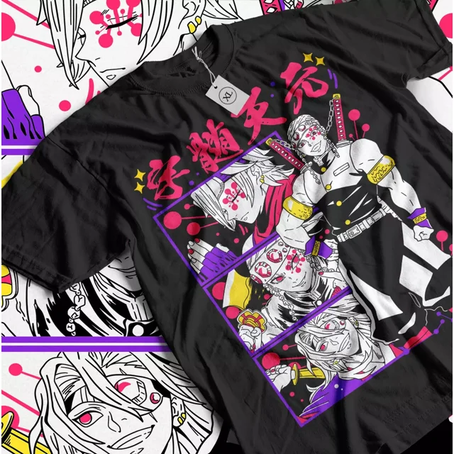 Tengen T-Shirt Demon Slayer Kimetsu No Yaiba Hashira Tee Shirt Soft Tee