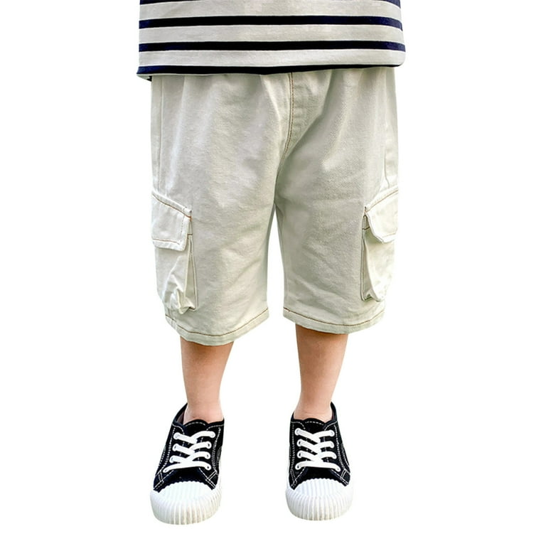 Baby boy white denim shorts store