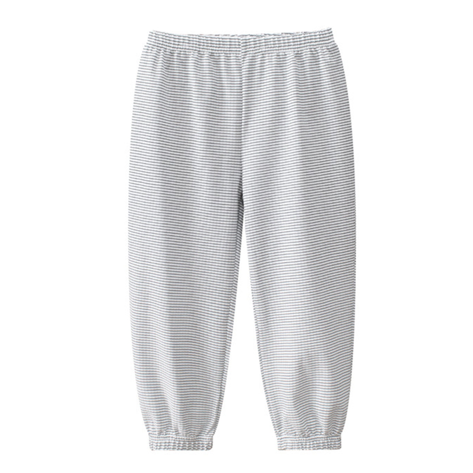 Tengma Toddler Kids Baby Boys Sweatpants Trousers High Waist Striped Print Joggers Pants Pull On Basic Long Pants Harem Pants White 110 Walmart