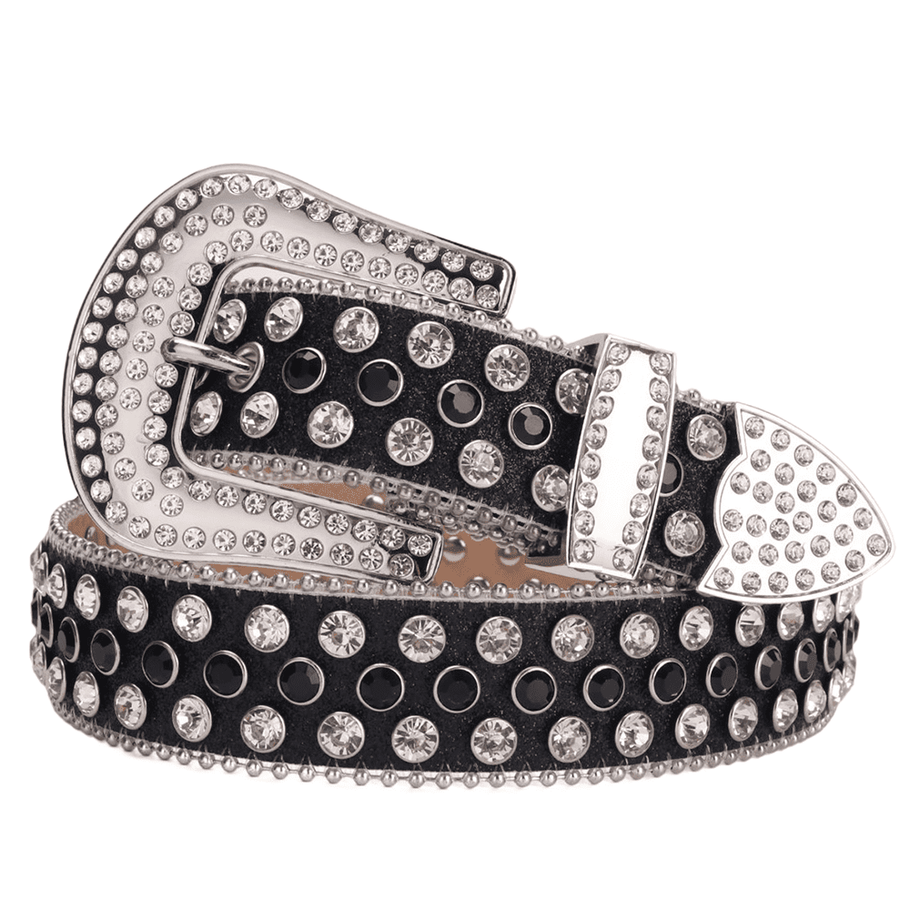 Tengmei Men Women Rhinestone Belt Western Bling Luxury Strap  display picture 2