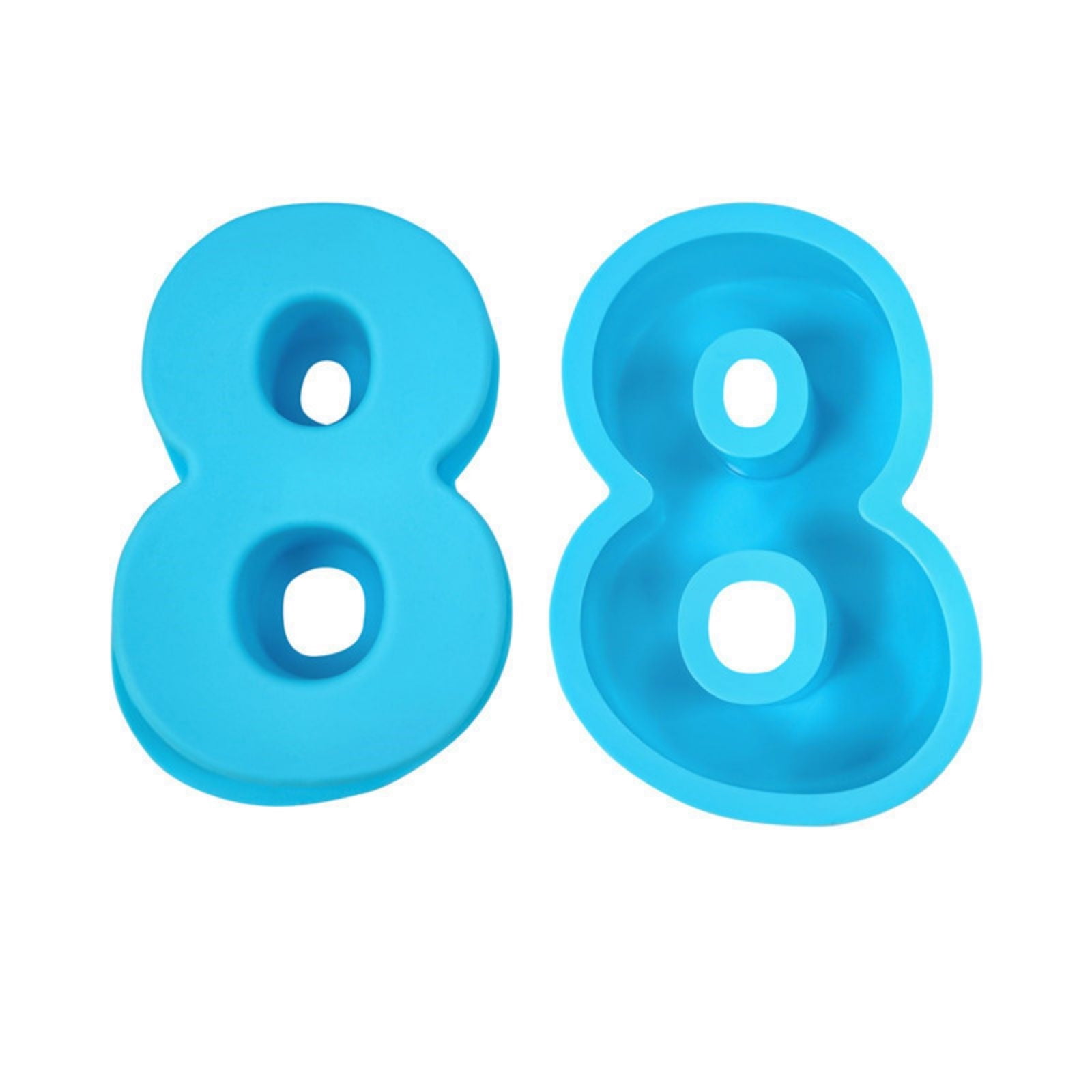 8 Inch Large Number Cake Molds 0-8 Cake Number Stencils, 9 Pieces