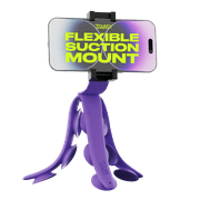 Tenikle Pro Bendable Suction Cup Adjustable Tripod Mount Purple Color for Phone & Camera Universal