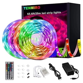 Tenmiro Indoor/Outdoor 65.6ft Plug-in Color Changing LED Strip Light