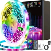 Tenmiro Led Strip Lights 130Ft (2 Rolls of 65Ft) Smart Light Strips with App Control RGB Led Lights for Bedroom，Music Sync Color Changing Lights for Room Party