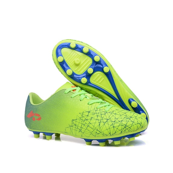 Tenmix Boys Girls Fashion Comfort Soccer Trainers Cleats Shoes Sport Football Shoes for Men 27020 Fluorescent Green Long Nails 6.5Y/6(M)