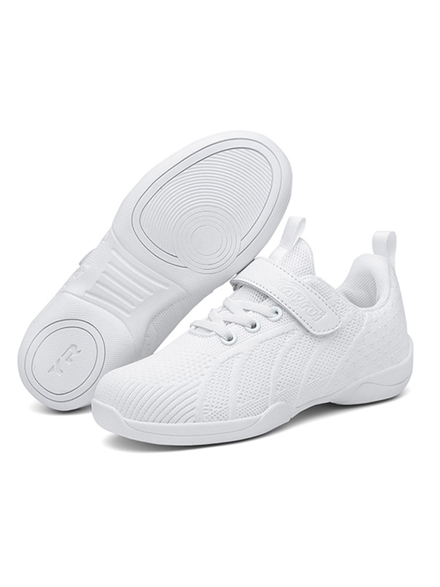 Tenmix Cheer Shoes Youth Girls Cheerleading Dance Shoes White Training
