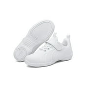 Tenmix Cheer Shoes Youth Girls Cheerleading Dance Shoes White Training Sneakers School Gym Athletic Sport Training Shoes White 2.5Y