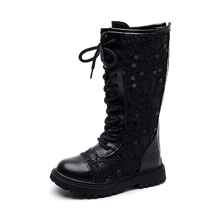 Walmart girls black boots hotsell