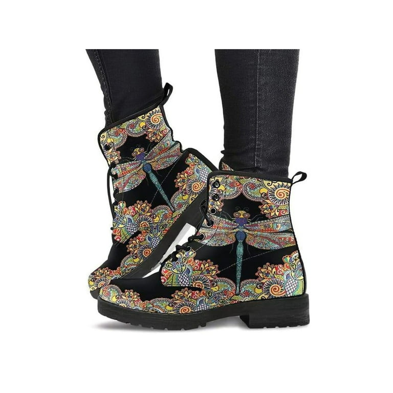 Ladies floral ankle boots top