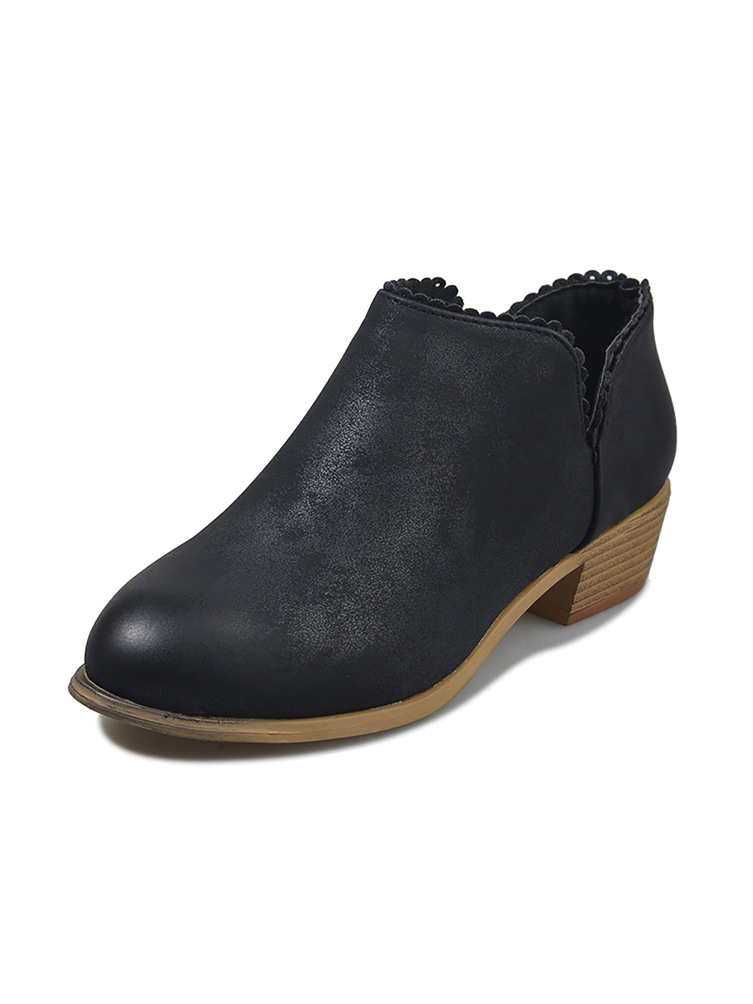Black booties hot sale side cut out