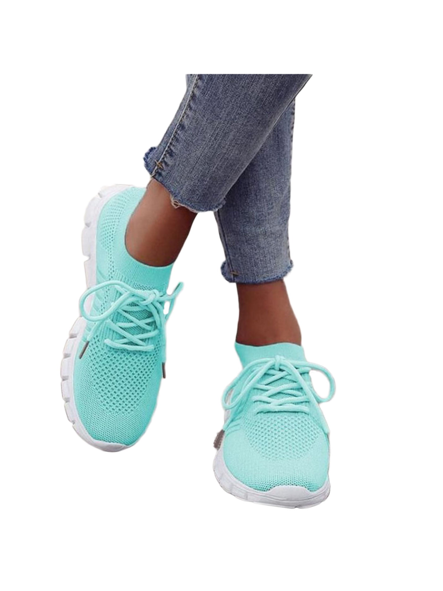 Women's Sneakers - Low-Top Flat Sneakers - Lace-Up Spring-Autumn Shoes
