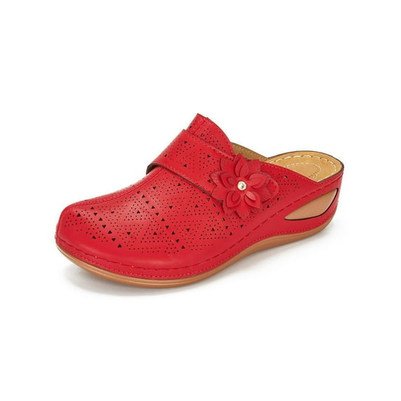 Tenmix Women Indoor&Outdoor Comfortable Shower Slipper Soft Hollow Out Wedges Lady Cozy Wedge&platform