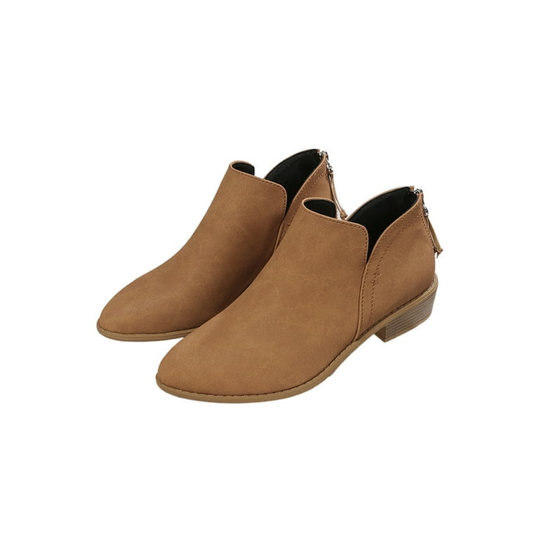 Short brown clearance booties