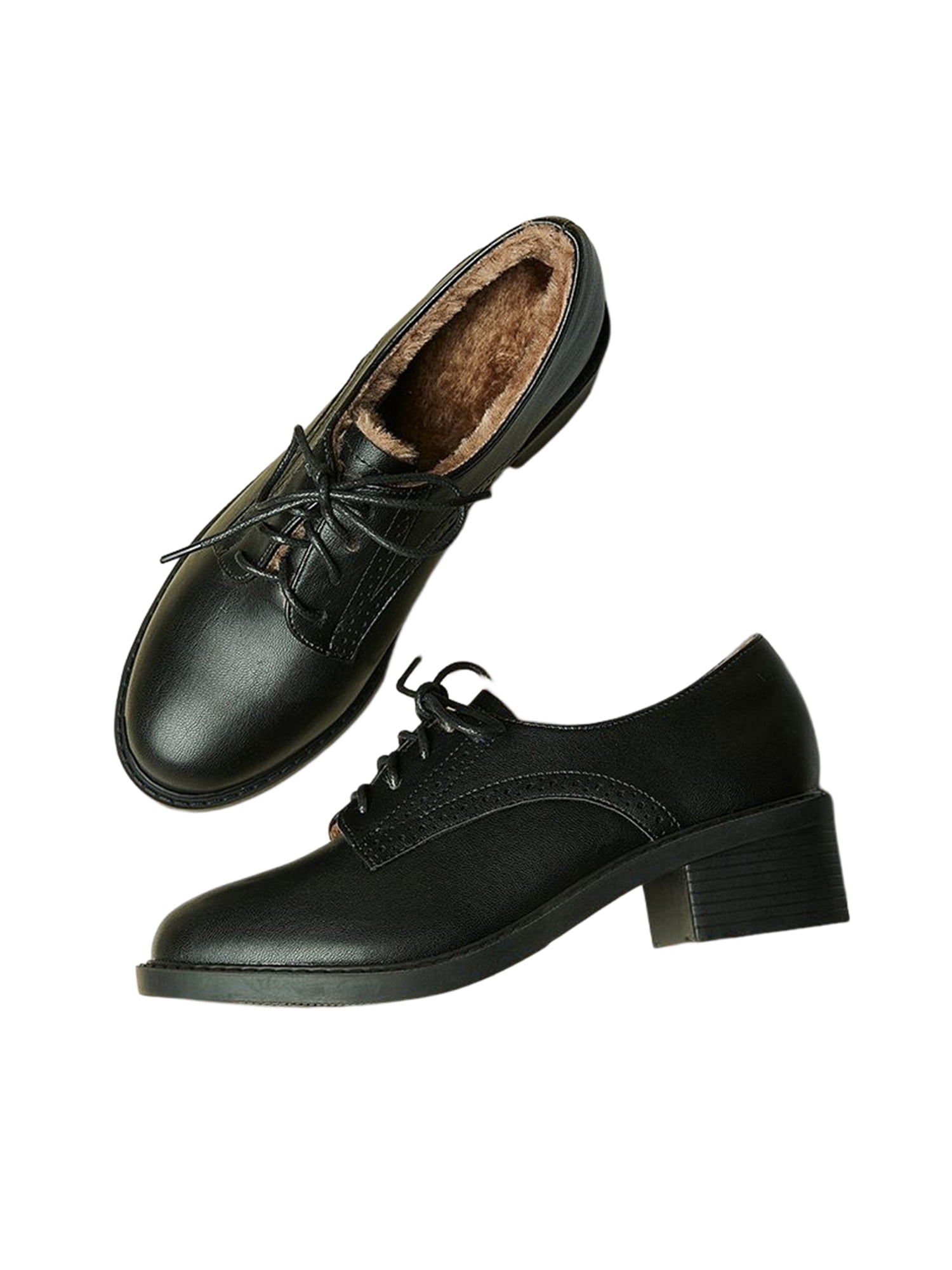 Buy UP YOUR CLOCK-IN GAME BLACK HEELED BROGUES for Women Online in India