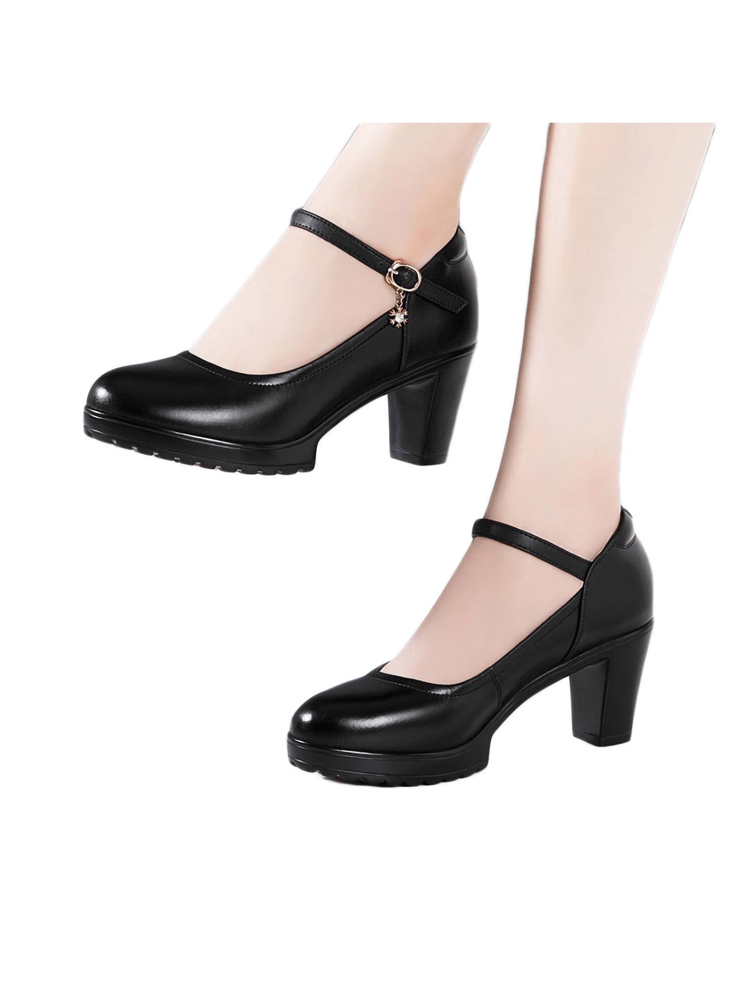 Black work pumps cheap