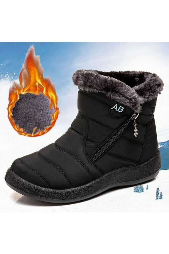 Womens Snow Boots Waterproof Winter Boots Wide Width Winter Shoes Anti-slip & Keeps Feet Warm