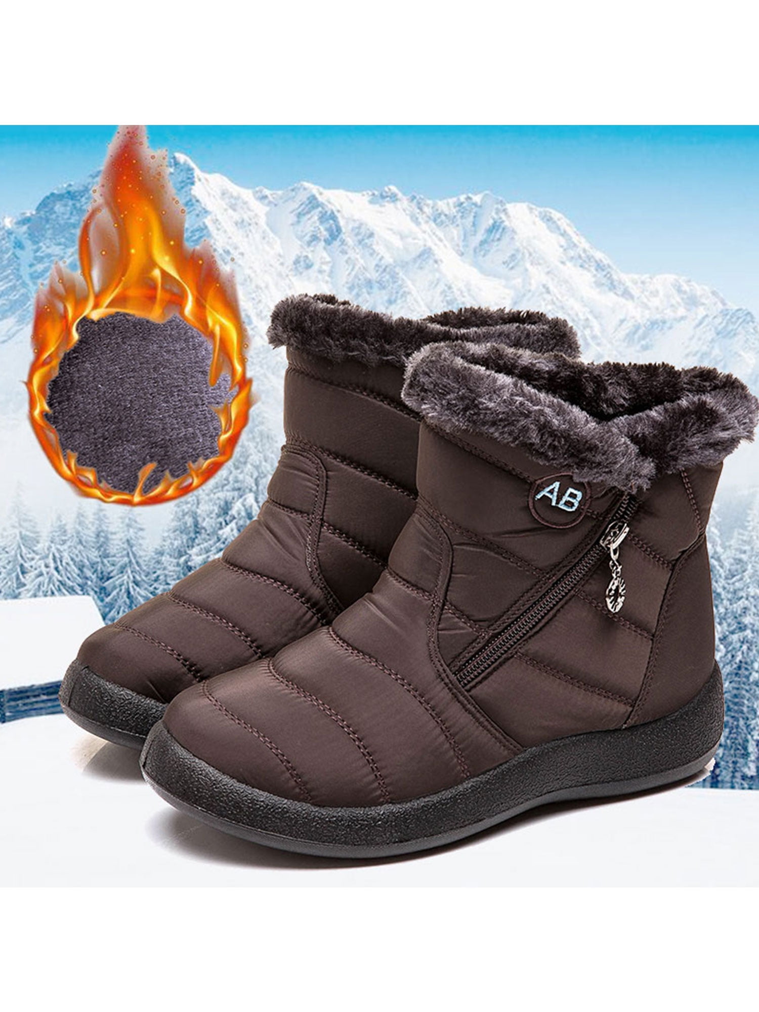 Tenmix Womens Snow Boots Waterproof Winter Boots Wide Width Winter ...