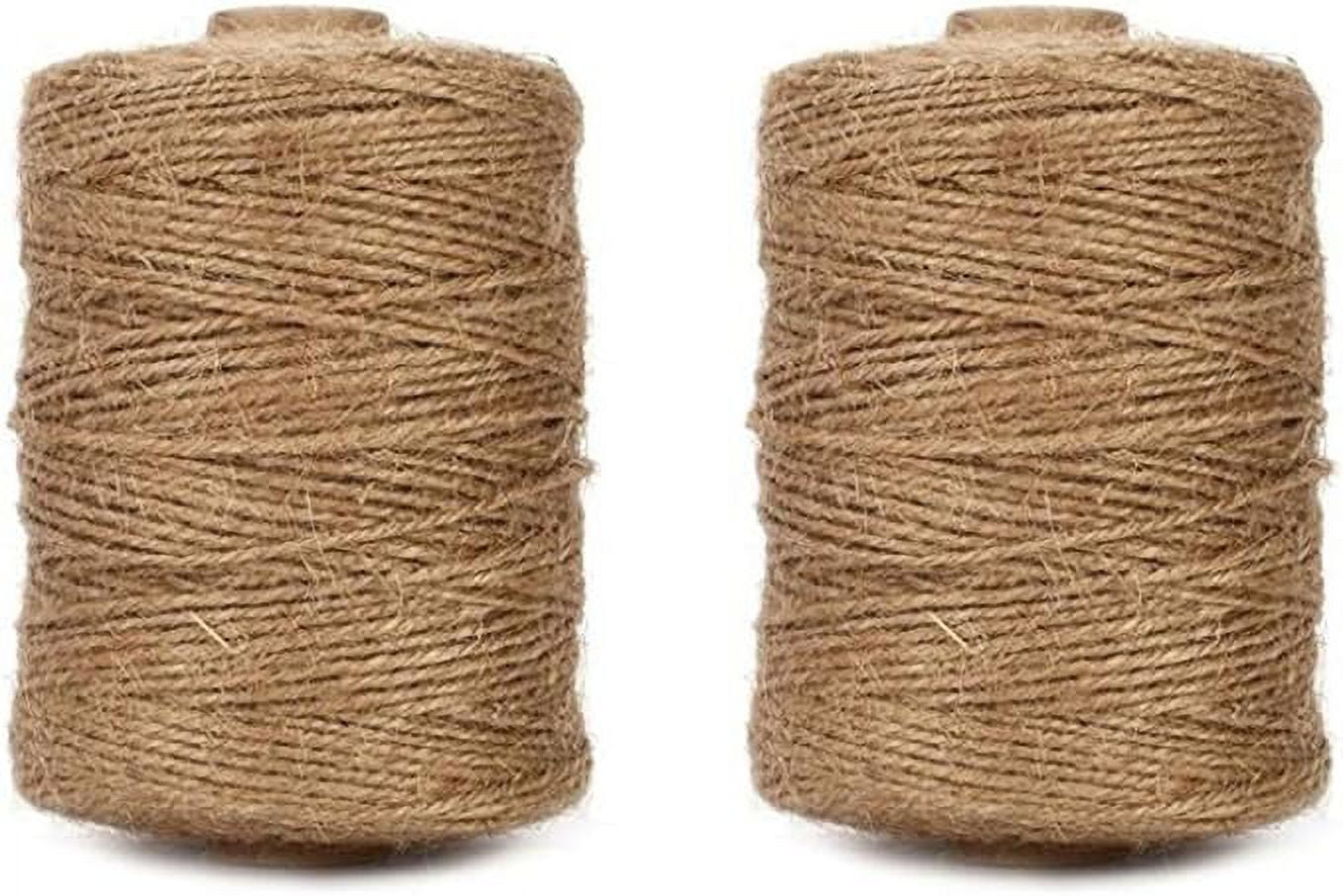  jijAcraft Jute Twine 820 Feet - 2.5mm Natural Jute Twine for  Crafts - Brown Garden Twine - 3Ply Heavy Duty Industrial Packing Materials  String Jute Rope for Craft Gift Wrapping, Packing