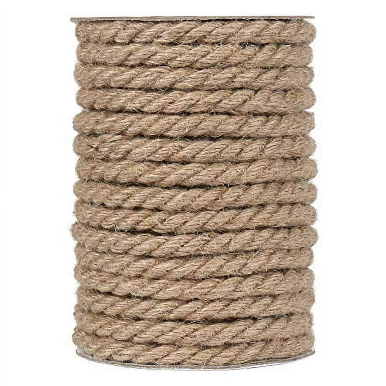 Tenn Well 50 Feet 10MM Natural Jute Rope, Heavy Duty Jute Twine for  Gardening, Bundling, Decorating, DIY Crafts 