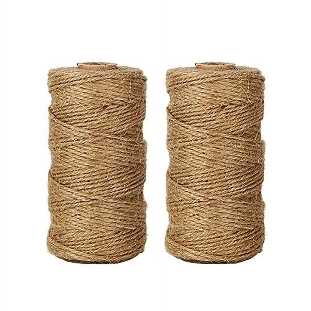 Tenn Well Natural Jute Twine, 656 Feet 2Ply Brown Twine String for Crafts,  Gift Wrapping, Packing, Gardening and Wedding Decoration (2PCS X 328 Feet)  