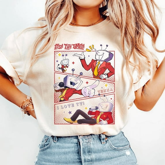 Tenna Deltarune It's TV Time Meme T-Shirt, DTG Video Game Tee