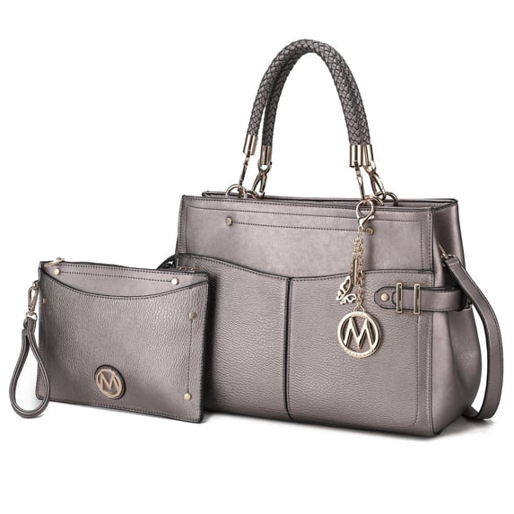 Tenna Satchel Handbag and Wristlet by Mia k.