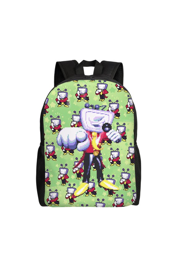 Tenna TV Deltarune Lightweight Backpack Laptop Shoulders Bag Bookbag Daypack Travel Women Men