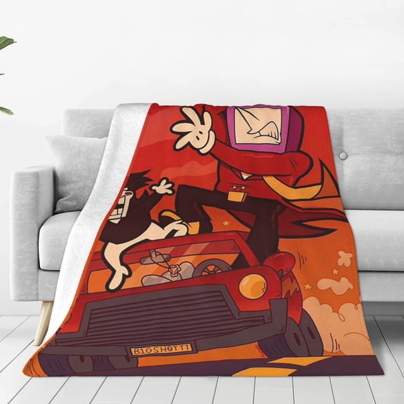 Tenna TV Deltarune Soft Micro Fleece Cozy Throw Blanket Lightweight Fuzzy Flannel Blankets Sofa Decor Gifts