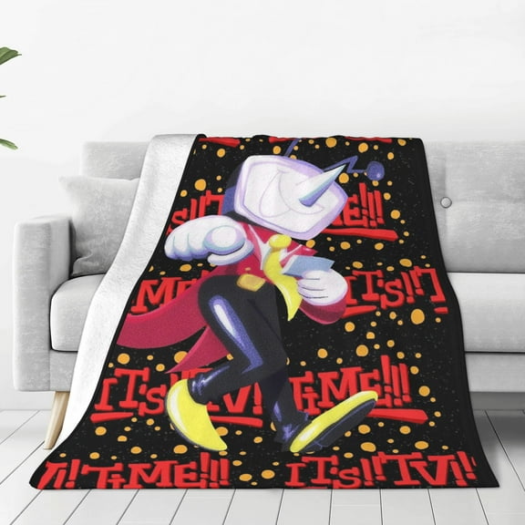 Tenna TV Deltarune Soft Micro Fleece Cozy Throw Blanket Lightweight Fuzzy Flannel Blankets Sofa Decor Gifts