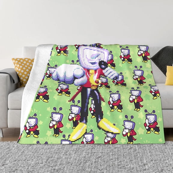 Tenna TV Deltarune Soft Micro Fleece Cozy Throw Blanket Lightweight Fuzzy Flannel Blankets Sofa Decor Gifts