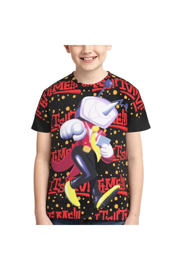 Tenna TV Deltarune Teen T-shirt Shirts Youth Short Sleeve Graphic Tees