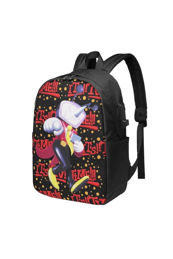 Tenna TV Deltarune USB Backpack 17in Laptop Bags Bookbag Travel Daypack Backpacks Men Women