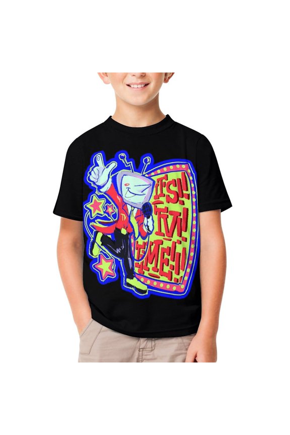 Tenna TV Deltarune Youth T-shirt Short Sleeve Cotton Shirts Graphic Tees Tops Teen