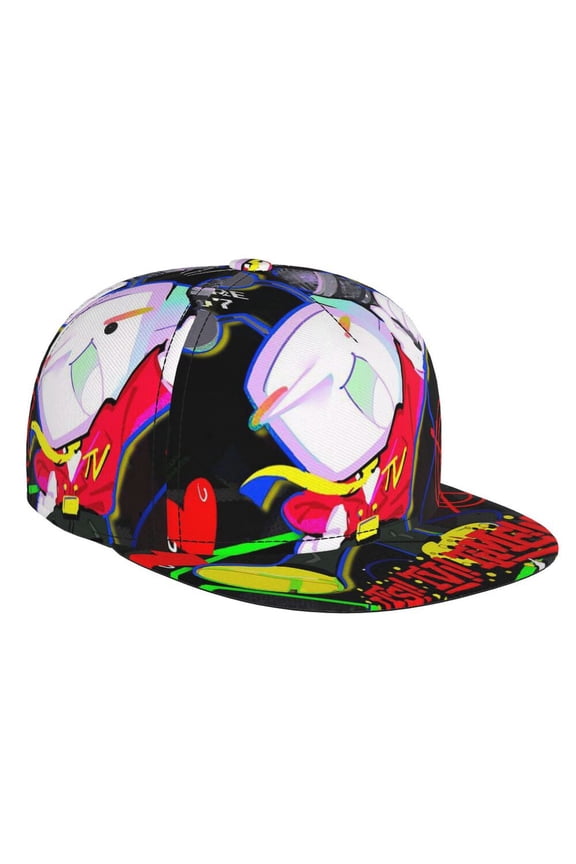 Tenna TV Time Deltarune Adjustable Brim Bill Baseball Cap Adjustable Snapback Hat Hip Hop Cap Dad Hat Men Women