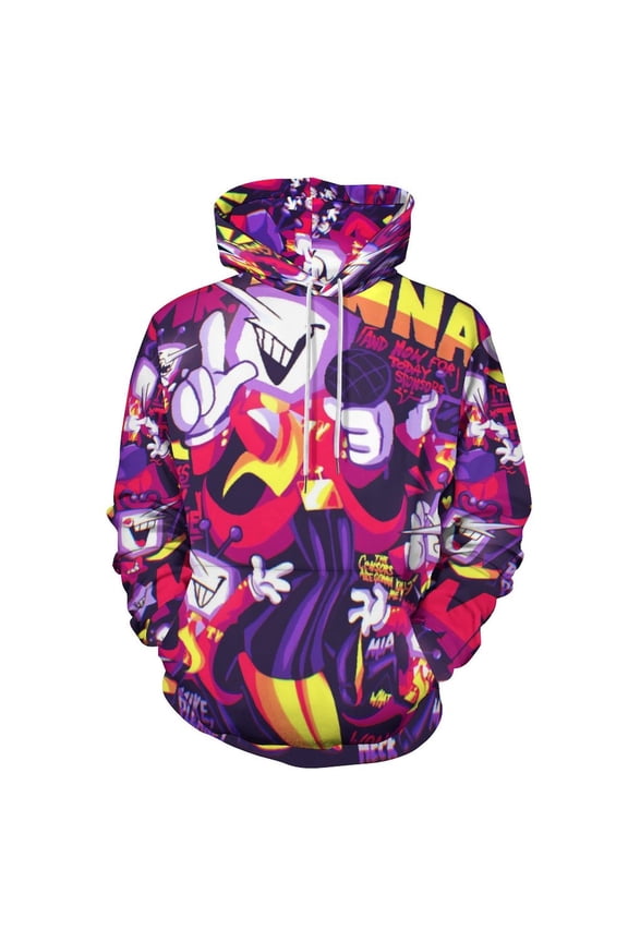 Tenna TV Time Deltarune Casual Hoodie Jacket Hooded Long Sleeves Sweatshirt Pullover Sweaters Women Men