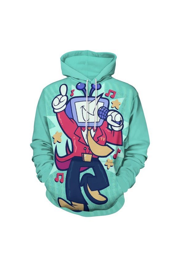 Tenna TV Time Deltarune Casual Hoodie Jacket Hooded Long Sleeves Sweatshirt Pullover Sweaters Women Men