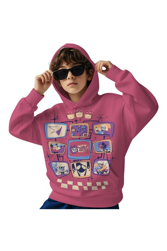 Tenna TV Time Deltarune Hooded Sweatshirt Graphic Printed Long Sleeves Pullover Hoodies