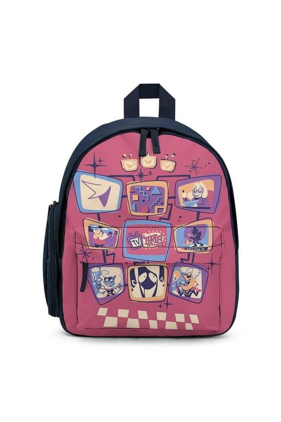 Tenna TV Time Deltarune Lightweight Backpack Shoulder Bags Small Bookbag Daypack Travel Camping