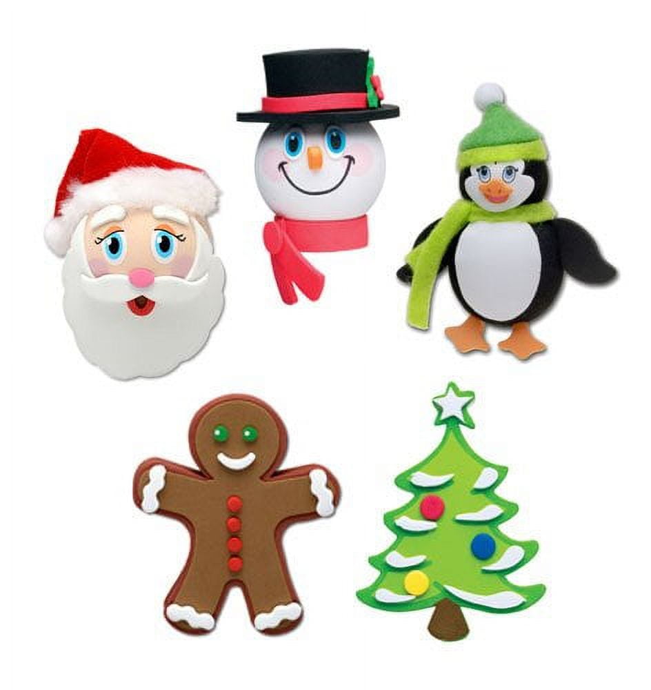 Tenna Tops 5 Piece Christmas Car Antenna Toppers / Mirror Danglers