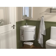 Tennant Brand 18" White Corner Bathroom Vanity with Matte Solid Surface