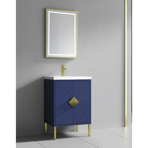 Tennant Brand 24"   Modern Style Navy Blue Eileen Bathroom Sink Vanity