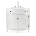 thumbnail image 1 of Tennant Brand 24" White Corner Bathroom Vanity and White Quartz Top, 1 of 6