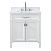 Tennant Brand 30 Modern White Bathroom Vanity with White Quartz Top