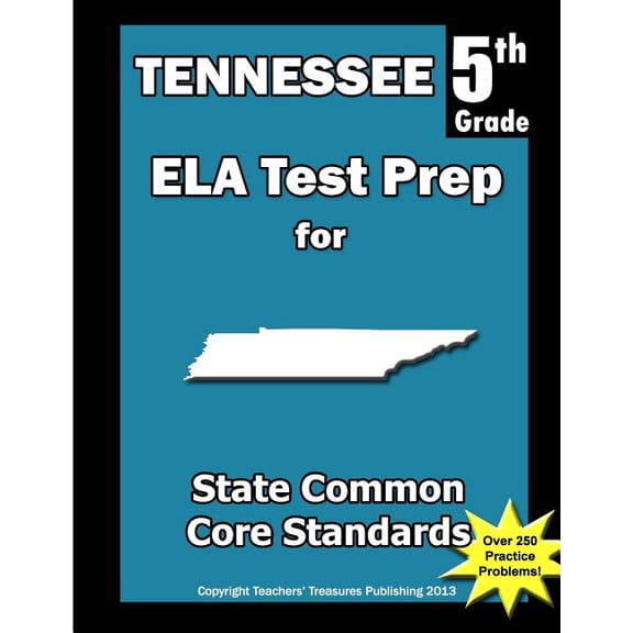 Tennessee 5th Grade ELA Test Prep: Common Core Learning Standards, (Paperback)