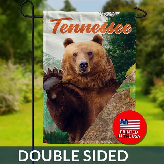 Tennessee Bear Flag Double Sided Garden or House Flag