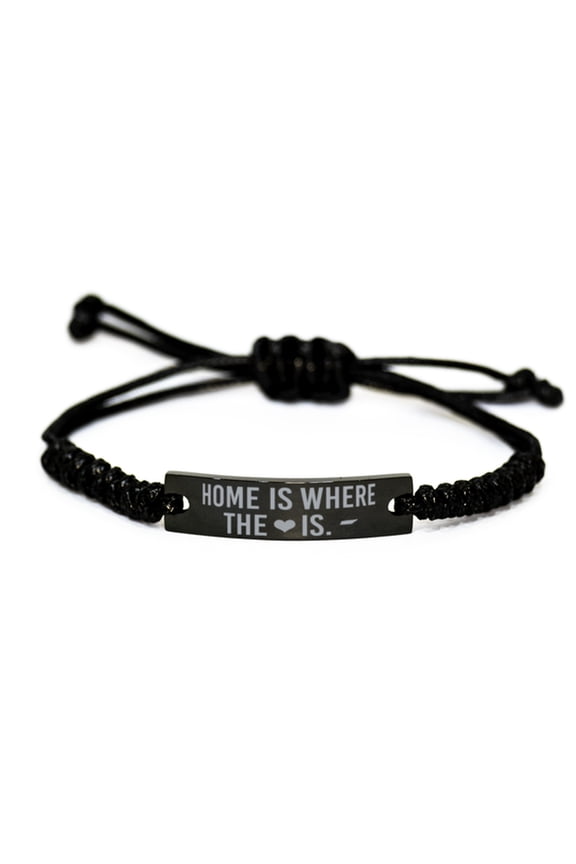Tennessee Bracelet Home State Gift for Men Women Black Rope Bracelet