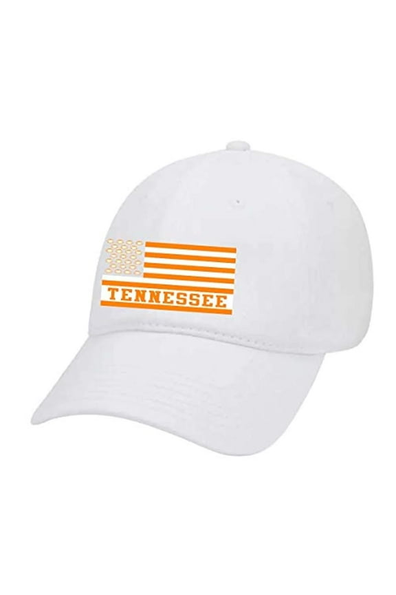 Tennessee College Football Team Color Dad Hat, White