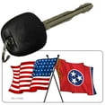 thumbnail image 1 of Tennessee Crossed US Flag Novelty Metal Key Chain KC-11502 3" x 1.5" Key Chain (KC), 1 of 1