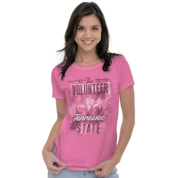 Tennessee Cute State Flower Souvenir Womens Slim Fit Graphic Tee Brisco Brands L